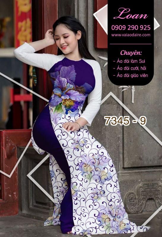 Vải áo dài hoa 3D