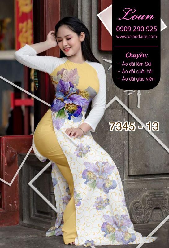 Vải áo dài hoa 3D