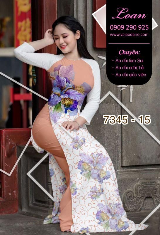 Vải áo dài hoa 3D