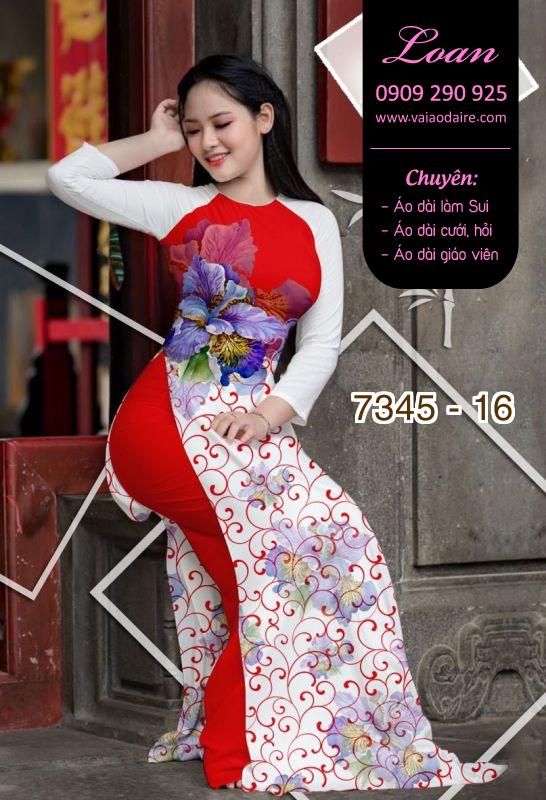 Vải áo dài hoa 3D
