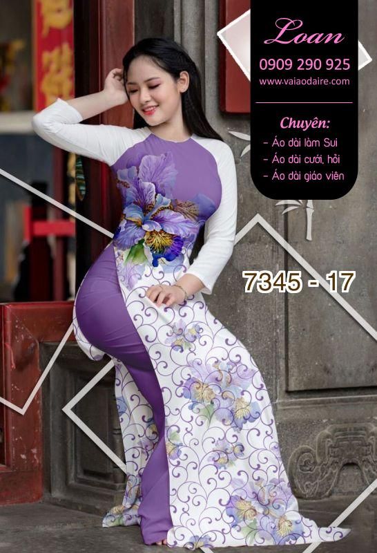 Vải áo dài hoa 3D