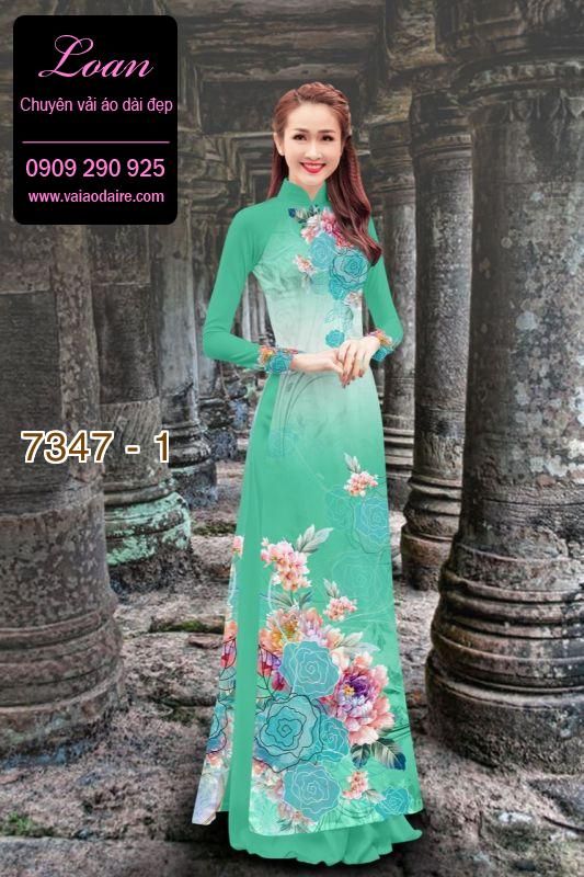 Vải áo dài hoa hồng