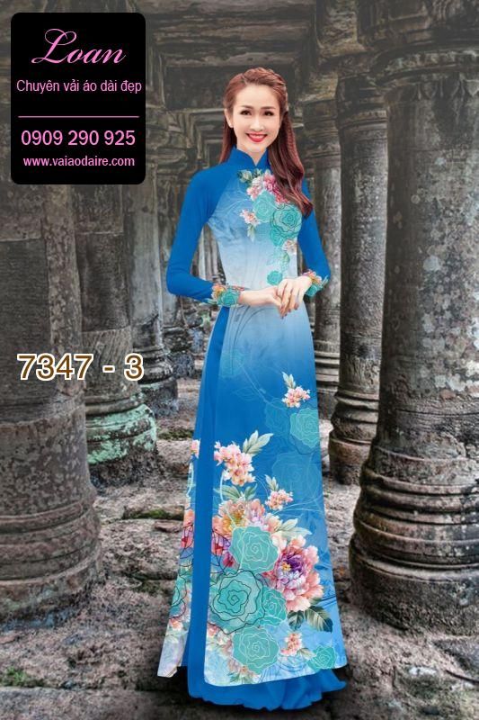 Vải áo dài hoa hồng