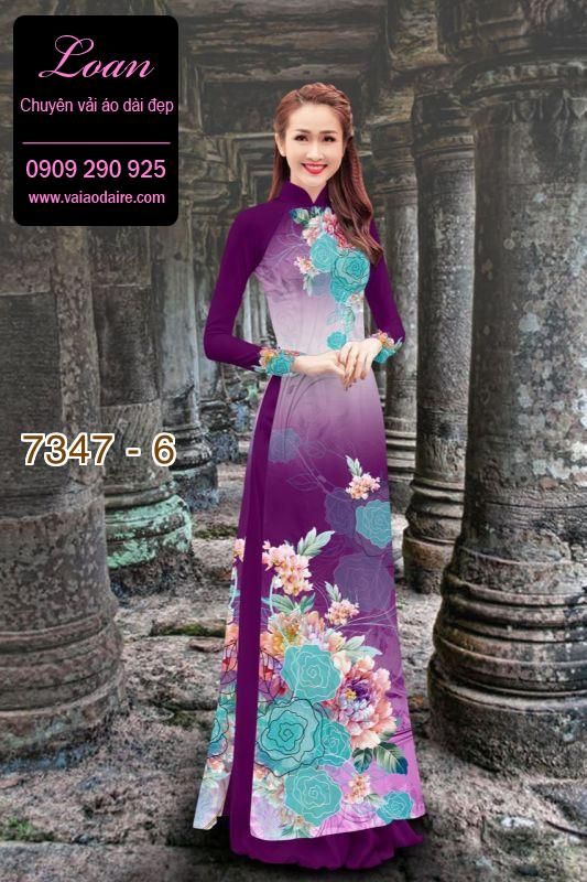Vải áo dài hoa hồng