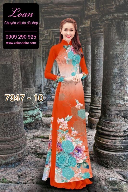 Vải áo dài hoa hồng