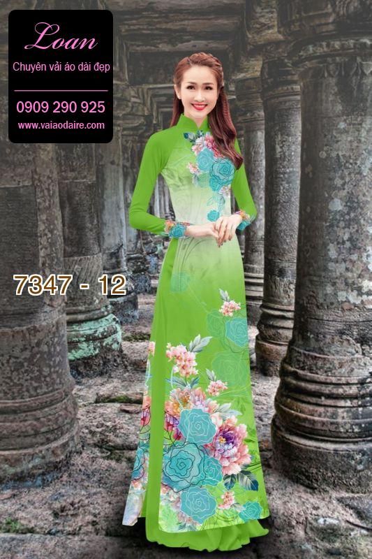 Vải áo dài hoa hồng
