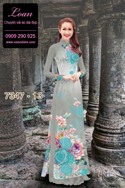 Vải áo dài hoa hồng