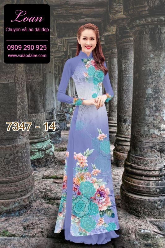 Vải áo dài hoa hồng