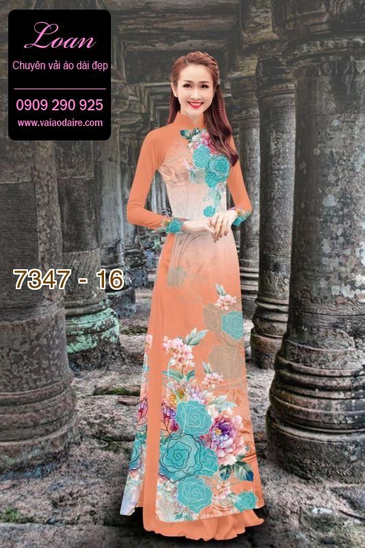 Vải áo dài hoa hồng
