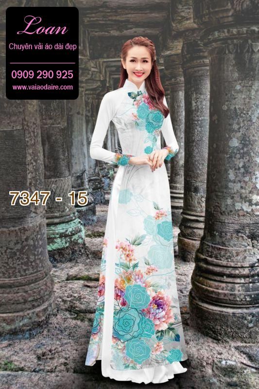 Vải áo dài hoa hồng