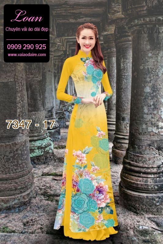 Vải áo dài hoa hồng