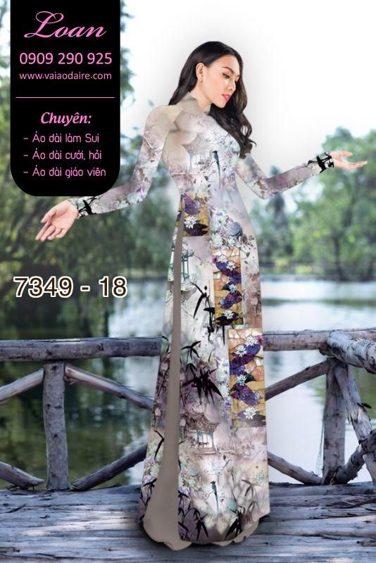Vải áo dài phong cảnh Vải áo dài phong cảnh