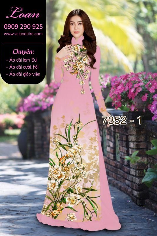 Vải áo dài hoa dây