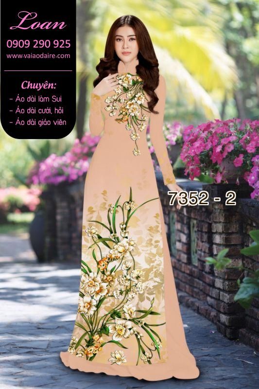 Vải áo dài hoa dây