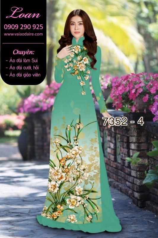 Vải áo dài hoa dây