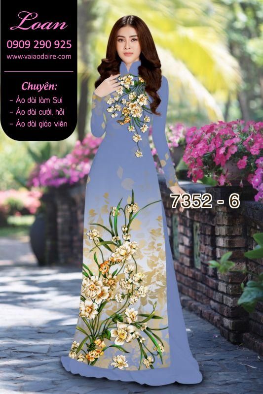 Vải áo dài hoa dây