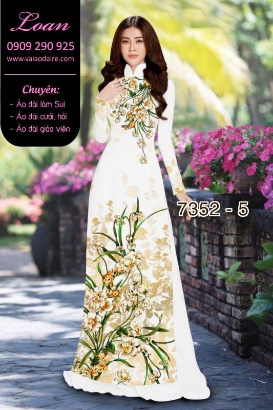 Vải áo dài hoa dây
