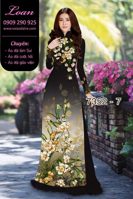 Vải áo dài hoa dây
