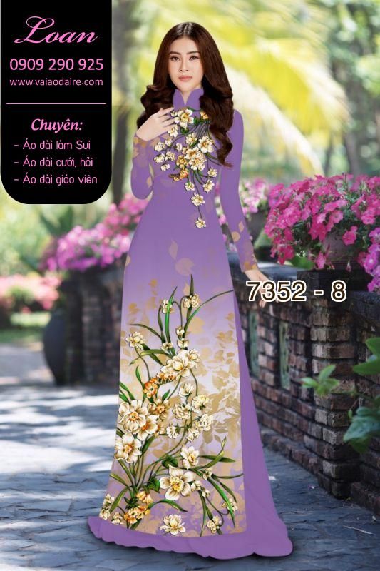 Vải áo dài hoa dây