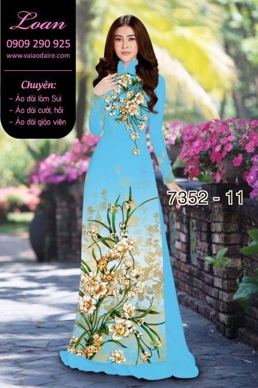 Vải áo dài hoa dây