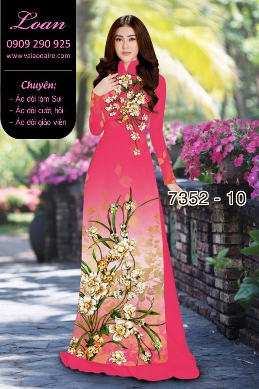 Vải áo dài hoa dây