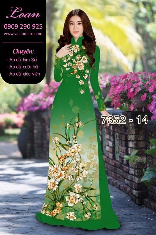 Vải áo dài hoa dây
