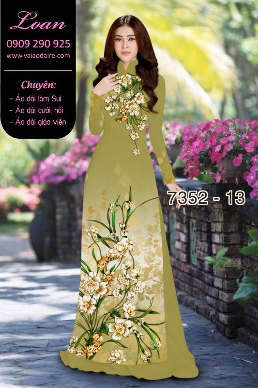 Vải áo dài hoa dây