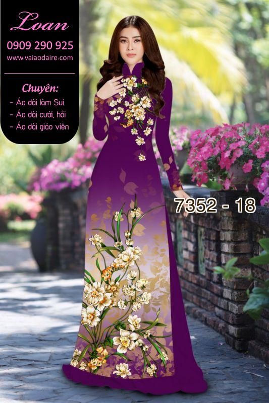 Vải áo dài hoa dây