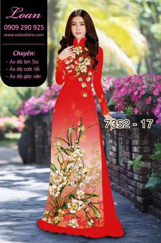 Vải áo dài hoa dây