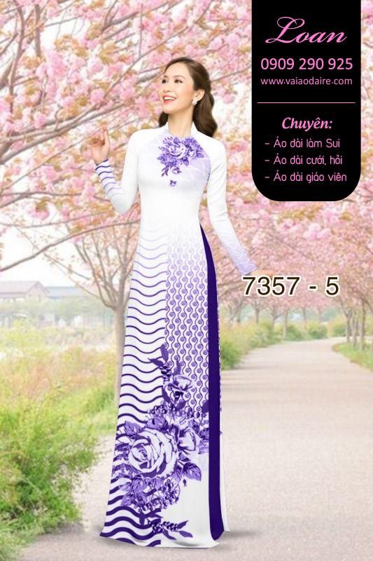 Vải áo dài hoa trên dưới Vải áo dài hoa trên dưới