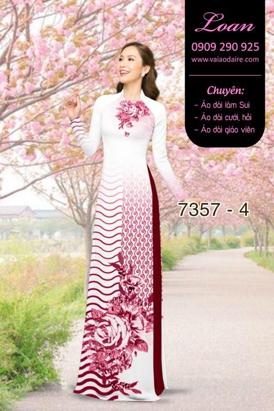 Vải áo dài hoa trên dưới Vải áo dài hoa trên dưới