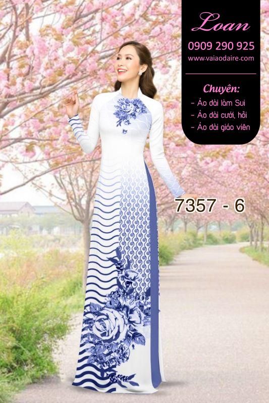 Vải áo dài hoa trên dưới Vải áo dài hoa trên dưới