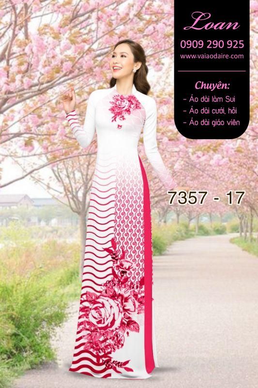 Vải áo dài hoa trên dưới Vải áo dài hoa trên dưới