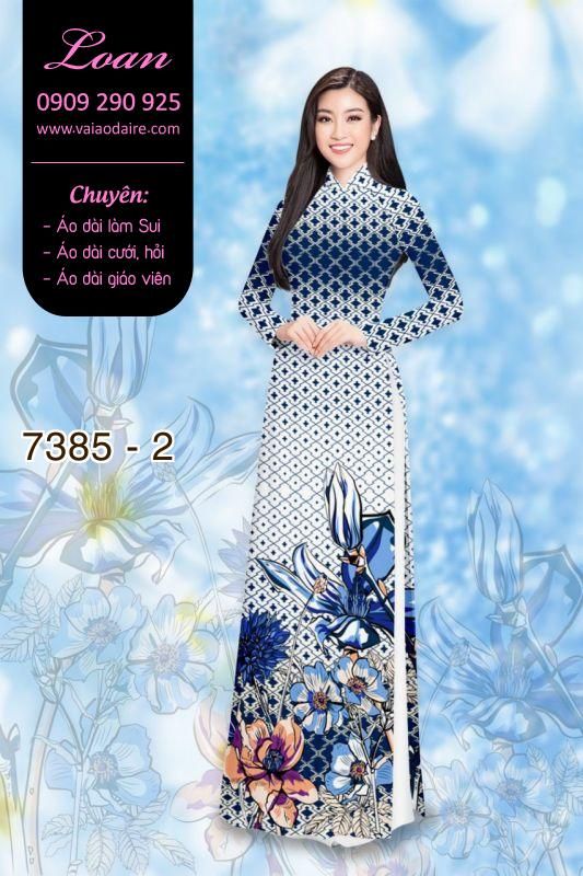 Vải áo dài nền caro