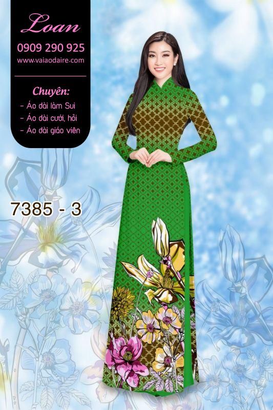 Vải áo dài nền caro