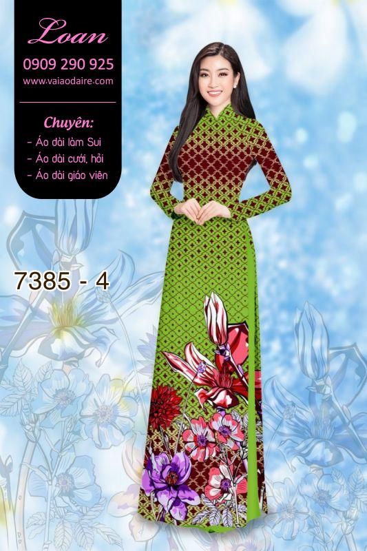 Vải áo dài nền caro