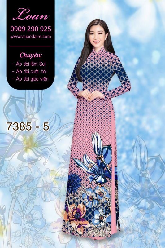 Vải áo dài nền caro