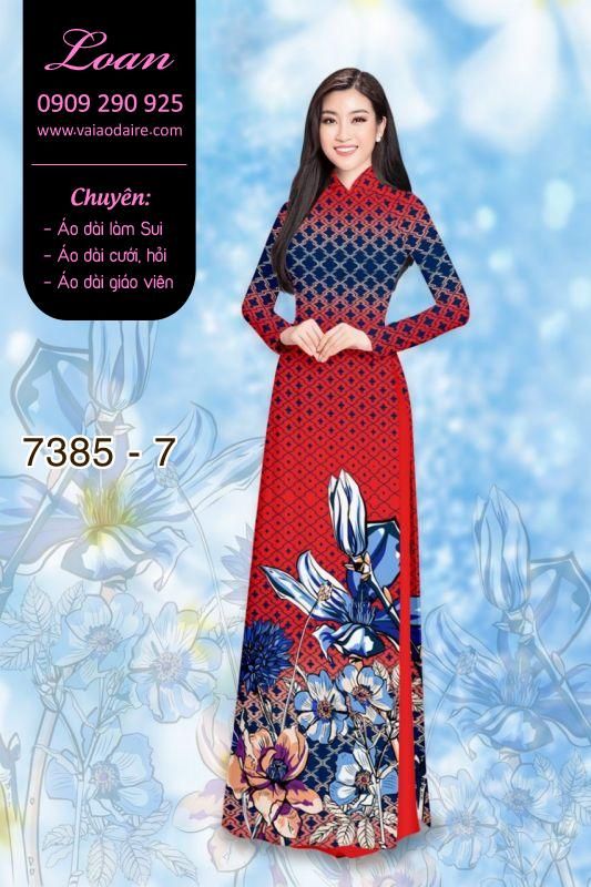 Vải áo dài nền caro