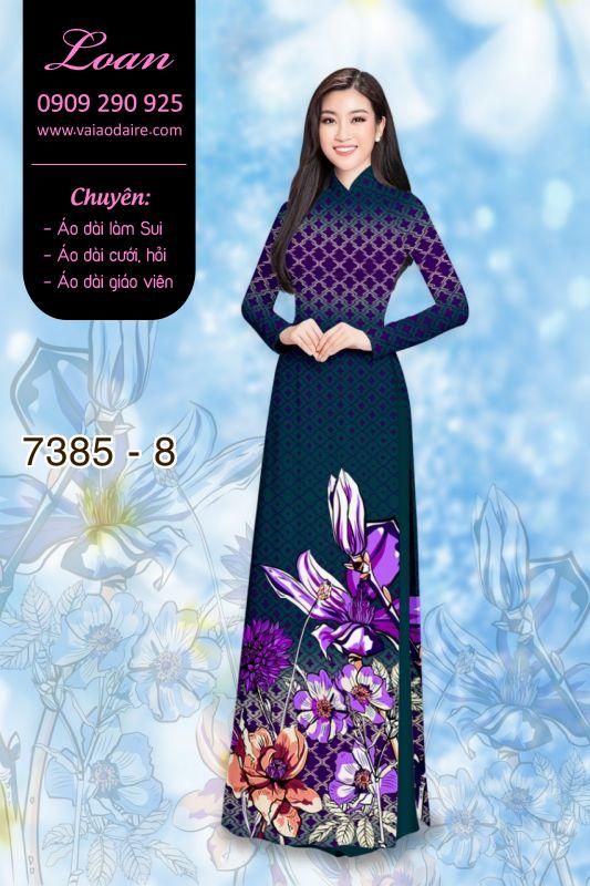 Vải áo dài nền caro