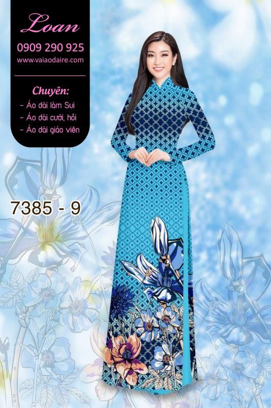 Vải áo dài nền caro