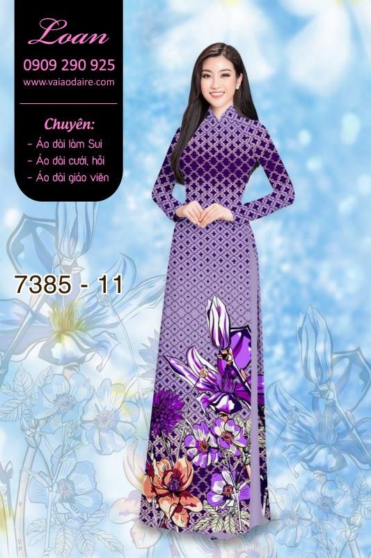 Vải áo dài nền caro