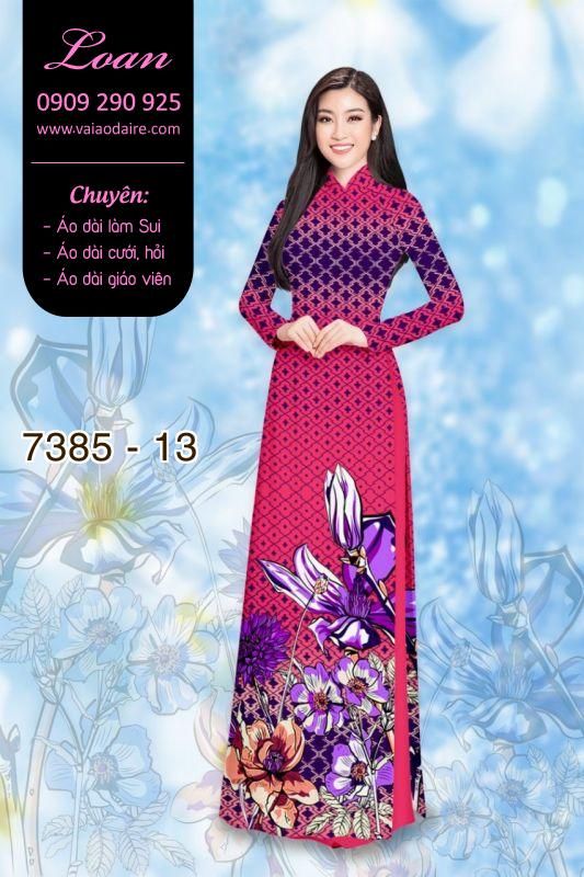 Vải áo dài nền caro