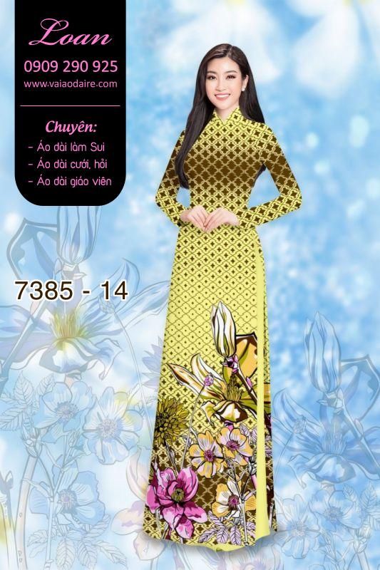Vải áo dài nền caro