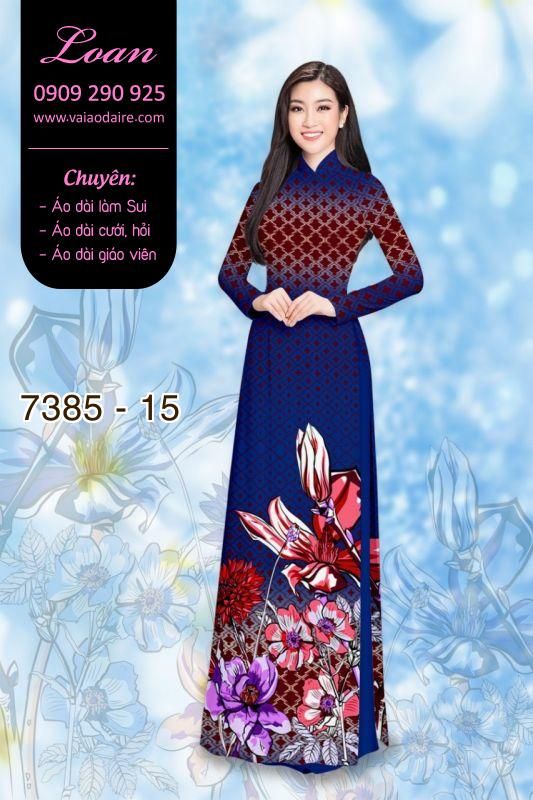 Vải áo dài nền caro