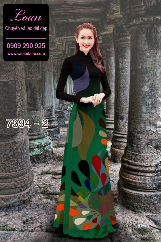 Vải áo dài hoa 3D