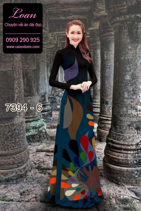 Vải áo dài hoa 3D