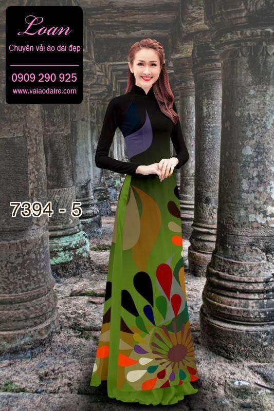 Vải áo dài hoa 3D