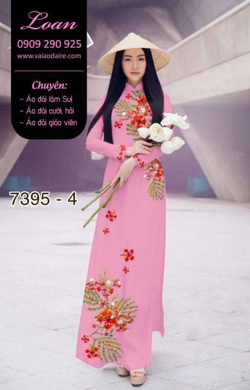 Vải áo dài hoa Phượng Vải áo dài hoa Phượng