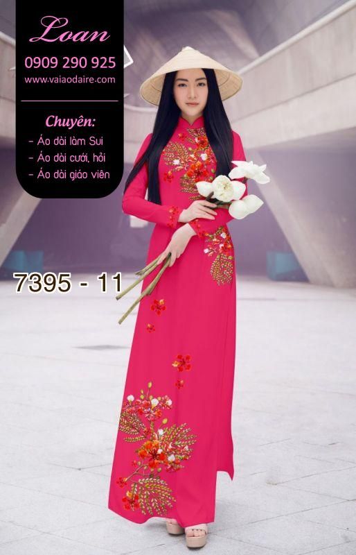 Vải áo dài hoa Phượng Vải áo dài hoa Phượng
