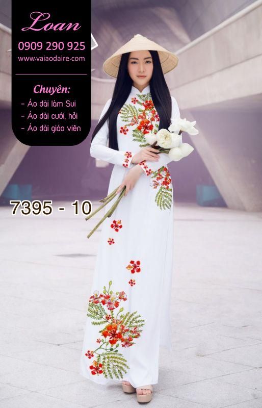 Vải áo dài hoa Phượng Vải áo dài hoa Phượng